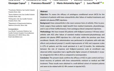 Pain control and functional improvement in patients treated – R. Leone – A. de Rosa – P. Iudicone – D. Fioravanti