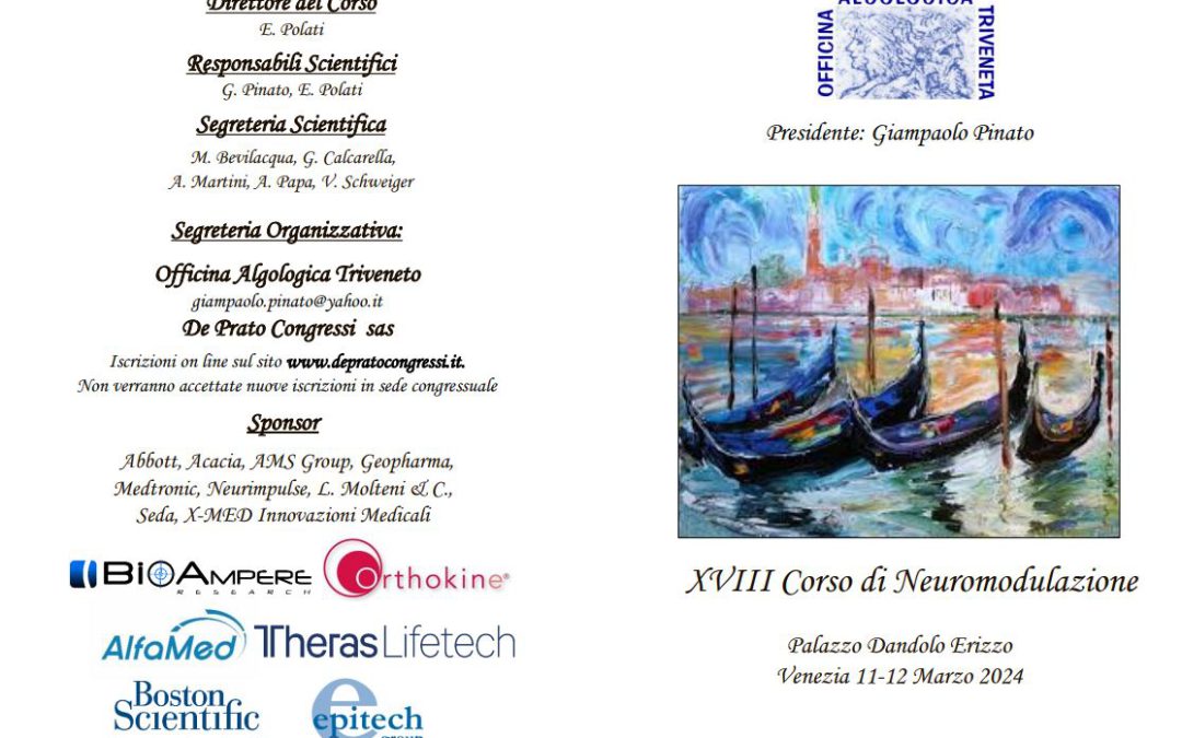 XVIII CORSO DI NEUROMODULAZIONE